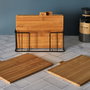 Cook Concept Ensemble de 4 planches à découper en bambou avec support