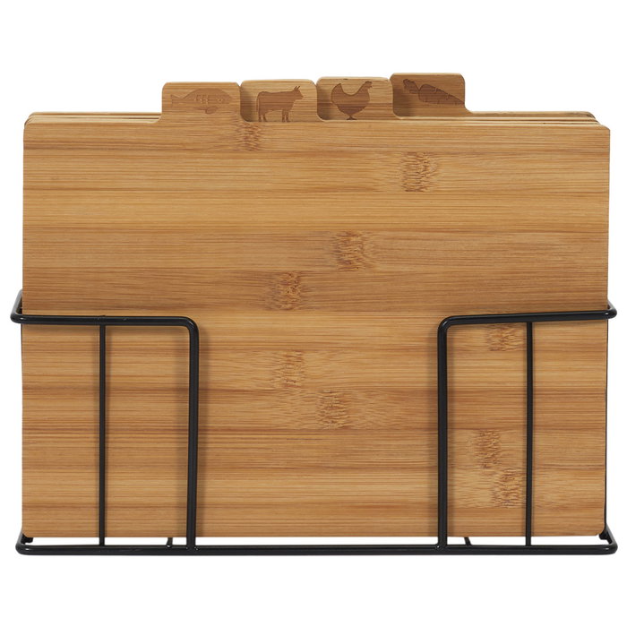 Cook Concept Ensemble de 4 planches à découper en bambou avec support Cook Concept Ensemble de 4 planches à découper en bambou avec support