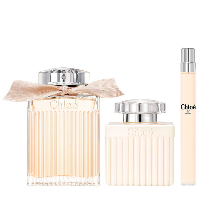 Chloé Ensemble 3 pièces CHLOÉ SIGNATURE : Eau de Parfum vaporisateur 100 ml + Lait corps 100 ml + Eau de Parfum vaporisateur 10 ml