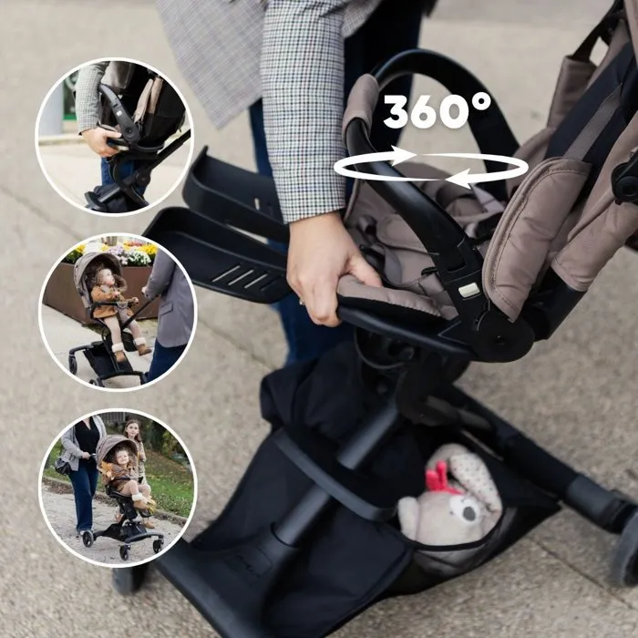Beaba Baby Cruiser 360° Poussette Citadine Pralin Beaba Baby Cruiser 360° Poussette Citadine Pralin