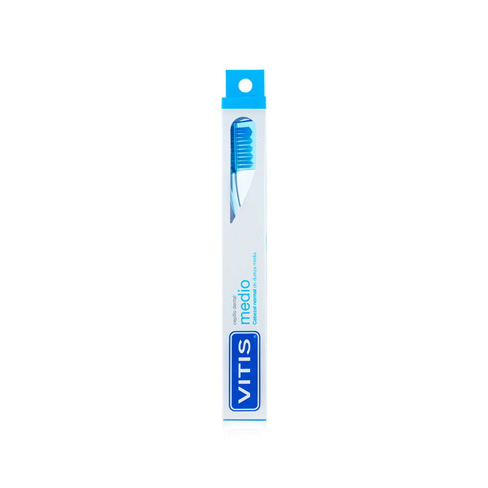Vitis Brosse à Dents Medium - Filaments Efficaces pour Nettoyage Bucal - 1 Unité