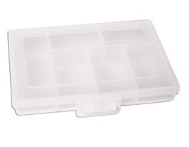 Innspiro Boîte de rangement rectangulaire transparente à 6 compartiments