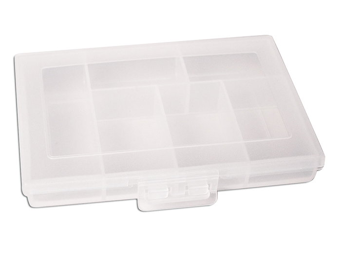 Innspiro Boîte de rangement rectangulaire transparente à 6 compartiments Innspiro Boîte de rangement rectangulaire transparente à 6 compartiments
