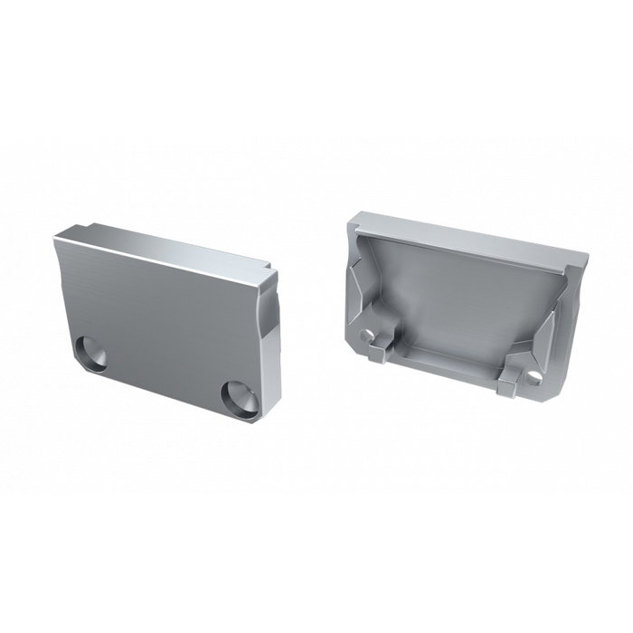 Bouchon de finition pour profilé type SILEDA blanc avec trou extractible