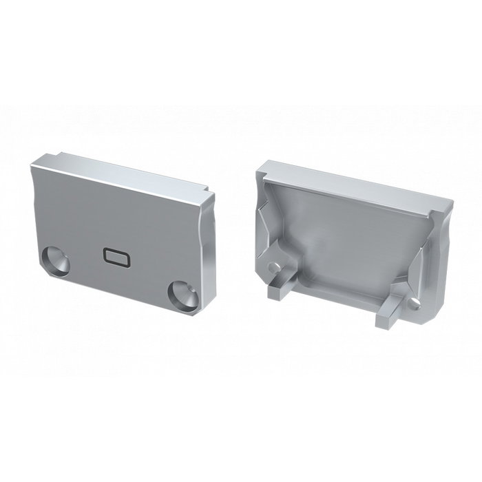 Bouchon de finition pour profilé type SILEDA blanc avec trou extractible