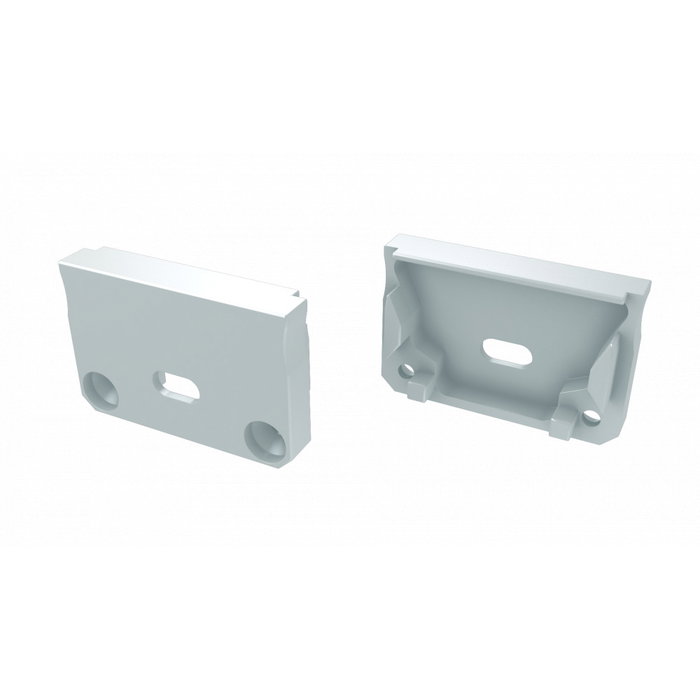 Bouchon de finition pour profilé type SILEDA blanc avec trou extractible