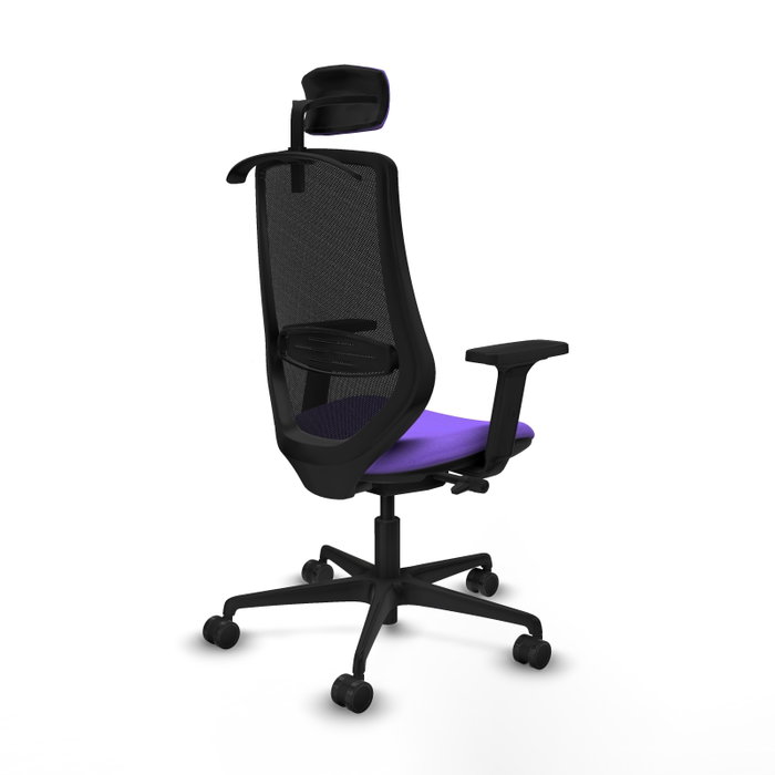 Piqueras y Crespo Chaise de Bureau Mardos Lila et Noir