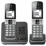 Panasonic KX-TGD322FRG Téléphone sans fil avec répondeur, Noir/Gris