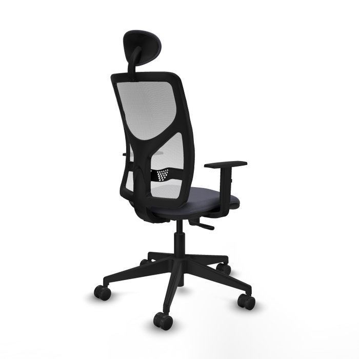 Piqueras y Crespo Chaise de Bureau Motilla avec Appui-tête, Gris Foncé et Blanc Piqueras y Crespo Chaise de Bureau Motilla avec Appui-tête, Gris Foncé et Blanc