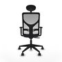Piqueras y Crespo Chaise de Bureau Motilla avec Appui-tête, Gris Foncé et Blanc
