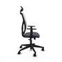 Piqueras y Crespo Chaise de Bureau Motilla avec Appui-tête, Gris Foncé et Blanc