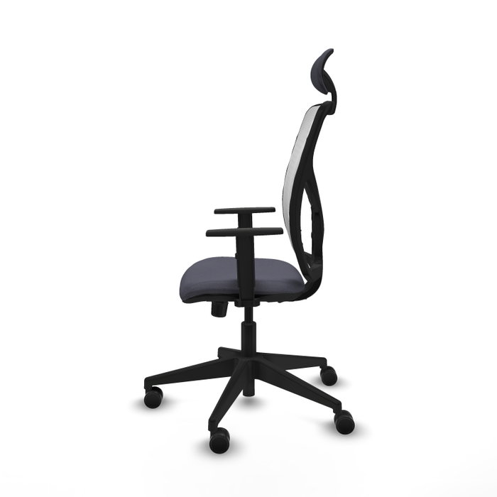 Piqueras y Crespo Chaise de Bureau Motilla avec Appui-tête, Gris Foncé et Blanc Piqueras y Crespo Chaise de Bureau Motilla avec Appui-tête, Gris Foncé et Blanc