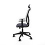 Piqueras y Crespo Chaise de Bureau Motilla avec Appui-tête, Gris Foncé et Blanc