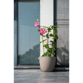 Garden Id Pot de fleurs Phoenix Anthracite 38 x 34 cm 100% Recyclé Résistant au Gel et UV pour Extérieur Jardin Balcon