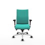 Piqueras Y Crespo Silla Albacete Confidente Turquoise avec Mécanisme Sincro et Base Aluminium
