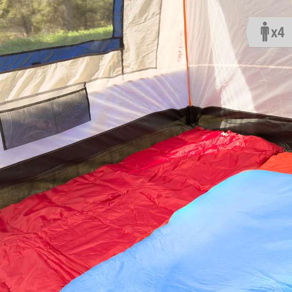Color Baby Aktive Tente de Camping 4 Personnes 250x350x200 cm