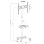 Support TV sur sol avec roues MacLean MC-949 32" 34"-55"