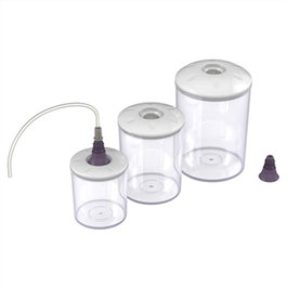 Magic Vac ACO1182 Jeu de 3 Récipients Hermétiques pour Conservation sous Vide - 0.75L, 1.5L, 3L - Transparents avec Couvercle pour Aliments, Liquides et Bouteilles
