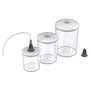 Magic Vac ACO1182 Jeu de 3 Récipients Hermétiques pour Conservation sous Vide - 0.75L, 1.5L, 3L - Transparents avec Couvercle pour Aliments, Liquides et Bouteilles