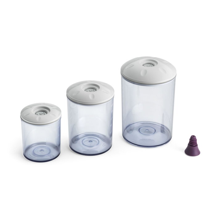 Magic Vac ACO1182 - Jeu de 3 récipients pour mise sous vide (0,75L, 1,5L, 3L)