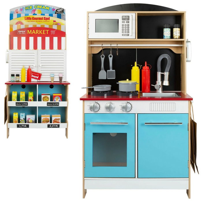 Woomax Cuisine jouet glacier en bois 60 x 40 x 109 cm