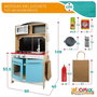 Color Baby Woomax Cuisine Glacière Jouet en Bois pour Enfants 36 Mois+, avec Lumières, Fonctionne sur Piles AAA, Dimensions: 60x40x109 cm