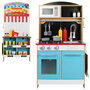 Color Baby Woomax Cuisine Glacière Jouet en Bois pour Enfants 36 Mois+, avec Lumières, Fonctionne sur Piles AAA, Dimensions: 60x40x109 cm