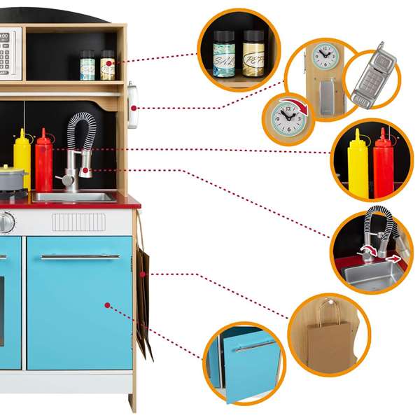 Color Baby Woomax Cuisine Glacière Jouet en Bois pour Enfants 36 Mois+, avec Lumières, Fonctionne sur Piles AAA, Dimensions: 60x40x109 cm Color Baby Woomax Cuisine Glacière Jouet en Bois pour Enfants 36 Mois+, avec Lumières, Fonctionne sur Piles AAA, Dimensions: 60x40x109 cm