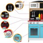 Color Baby Woomax Cuisine Glacière Jouet en Bois pour Enfants 36 Mois+, avec Lumières, Fonctionne sur Piles AAA, Dimensions: 60x40x109 cm