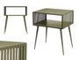 Giftdecor Table d'appoint rectangulaire verte métal 46x19x36 cm