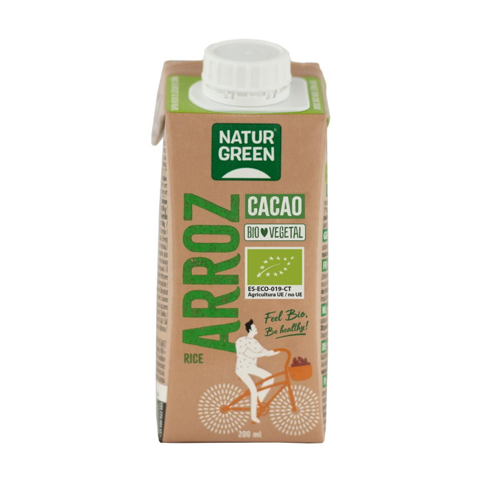 NaturGreen Boisson de riz et cacao Bio 200 ml NaturGreen Boisson de riz et cacao Bio 200 ml