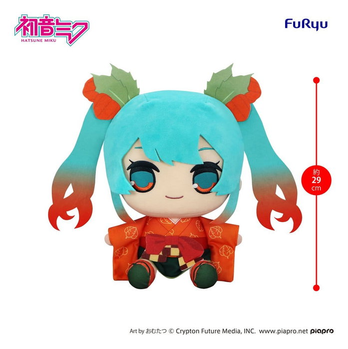 Furyu Hatsune Miku peluche Kyurumaru Big Flower Fairy Winter Cherry Ver. 29 cm Furyu Hatsune Miku peluche Kyurumaru Big Flower Fairy Winter Cherry Ver. 29 cm
