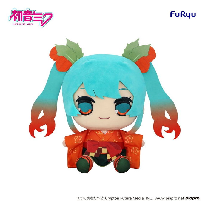 Furyu Hatsune Miku peluche Kyurumaru Big Flower Fairy Winter Cherry Ver. 29 cm Furyu Hatsune Miku peluche Kyurumaru Big Flower Fairy Winter Cherry Ver. 29 cm