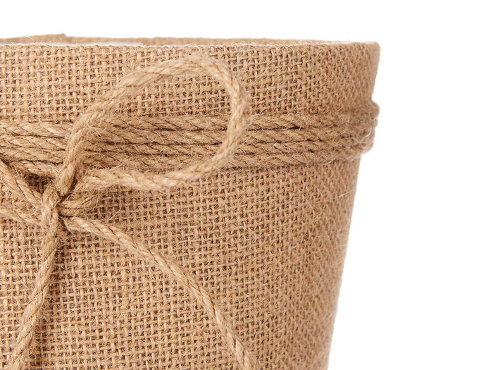 IBERGARDEN Macetero en tissu avec nœud Marron 18x16cm