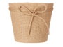 IBERGARDEN Macetero en tissu avec nœud Marron 18x16cm