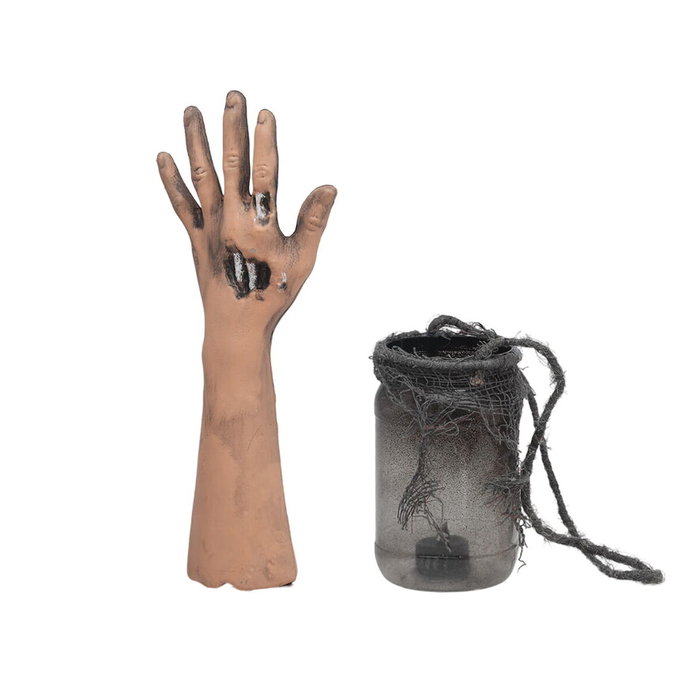 BigBuy Home Décoration d'Halloween Main 2 Pièces avec Lumière