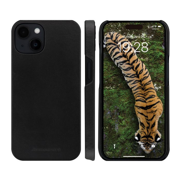 dbramante1928 Lynge - Étui portefeuille 2-en-1 en cuir pleine fleur avec support détachable, compatible recharge sans fil et blocage RFID, pour iPhone 15 Plus Noir