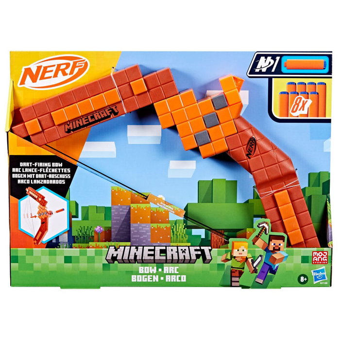 Nerf Minecraft Arc lance-fléchettes avec 8 fléchettes N1