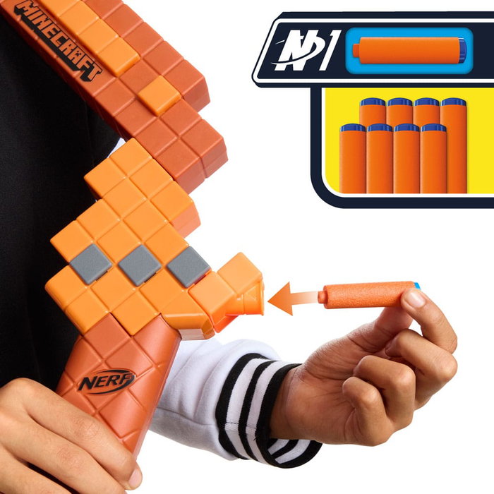 Nerf Minecraft Arc lance-fléchettes avec 8 fléchettes N1