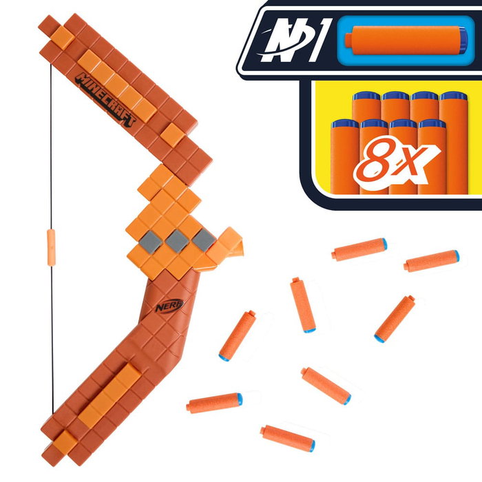 Nerf Minecraft Arc lance-fléchettes avec 8 fléchettes N1