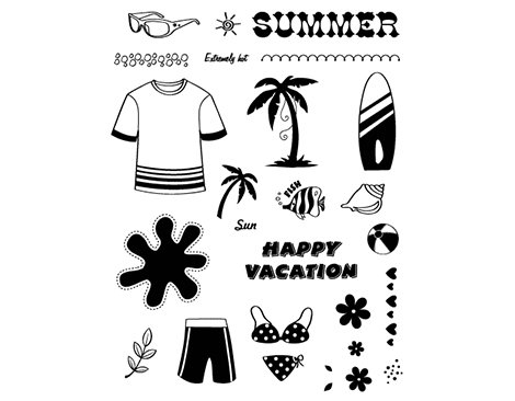 Innspiro Set de tampons acryliques Verano 14x18cm