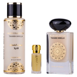 Gulf Orchid Set Tahara Vanilla: Eau De Parfum 60 ml, Spray 250 ml, Huile 12 ml