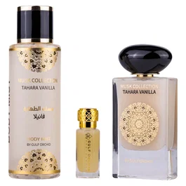 Gulf Orchid Set Tahara Vanilla avec Eau De Parfum, Spray et Huile Parfumée