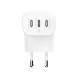Belkin WCC002VFWH Chargeur mural 67W Trio 3 ports USB-C Blanc