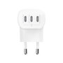 Belkin Chargeur mural 67W Trio 3 ports USB-C Blanc WCC002VFWH