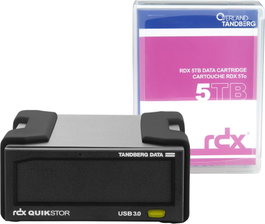 Tandberg Data QuikStor RDX avec cassette 5 To Noir