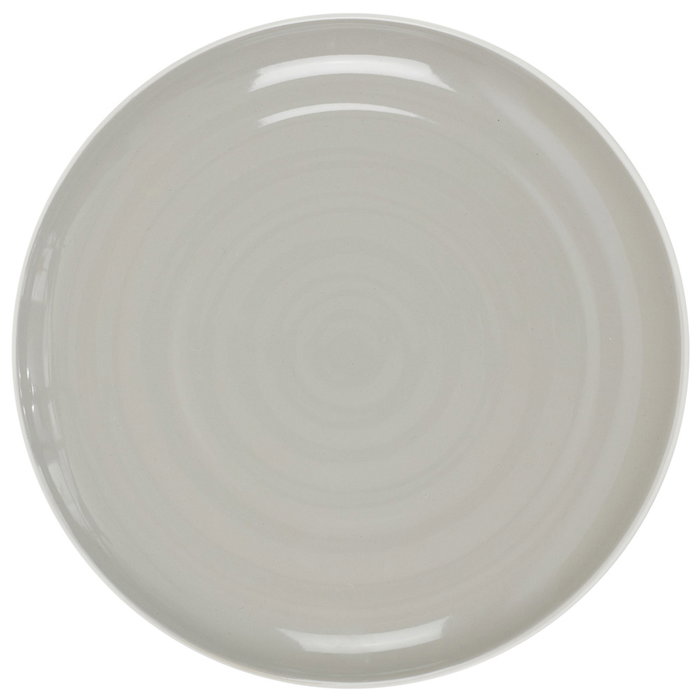 Home Deco Factory Assiette en Grès Bicolore Gris 26,5 cm Home Deco Factory Assiette en Grès Bicolore Gris 26,5 cm