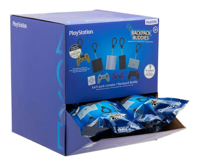 Paladone Playstation Backpack Buddies - Présentoir de 24 porte-clés mystères Paladone Playstation Backpack Buddies - Présentoir de 24 porte-clés mystères