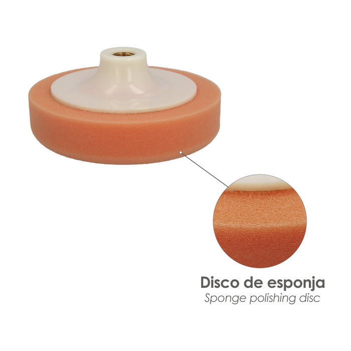 WOLFPACK LINEA PROFESIONAL Disque Polisseur Éponge M-14 125mm