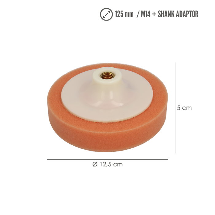 WOLFPACK LINEA PROFESIONAL Disque Polisseur Éponge M-14 125mm